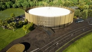 So hätte die geplante „Wälderhalle“ aussehen sollen.