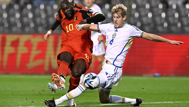 Belgien gegen Schweden wurde zur Halbzeit abgebrochen. (Bild: APA/AFP/JOHN THYS)