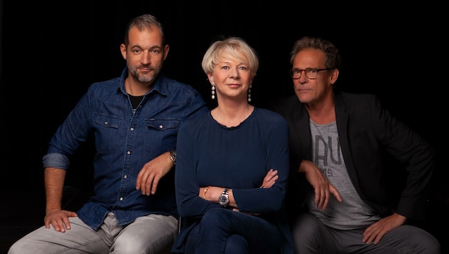 Rita Falk mit Christian Tramitz, die Hörbuchstimme vom Franz, Moderator Florian Wagner