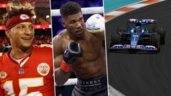 Unter anderem NFL-Superstar Patrick Mahomes und Box-Weltmeister Anthony Joshua investieren in den Formel-1-Rennstall Alpine. (Bild: AFP or Licensors, krone.at-kreativ)