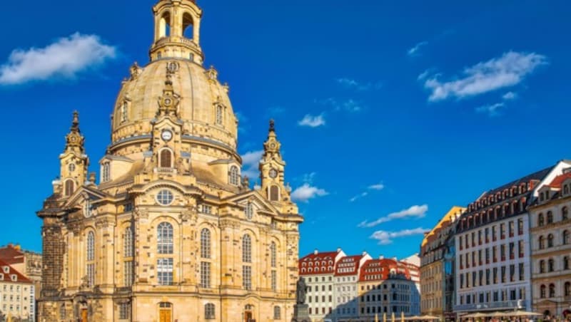 Die wiedererstandene Frauenkirche, heute ein Mahnmal gegen den Krieg. (Bild: HGH)