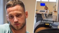 Marko Arnautovic arbeitet am Comeback - teilweise auch in direkter Umgebung zu Kollege Calhanoglu. (Bild: APA/EXPA/JOHANN GRODER, Instagram.com/ m.arnautovic7)