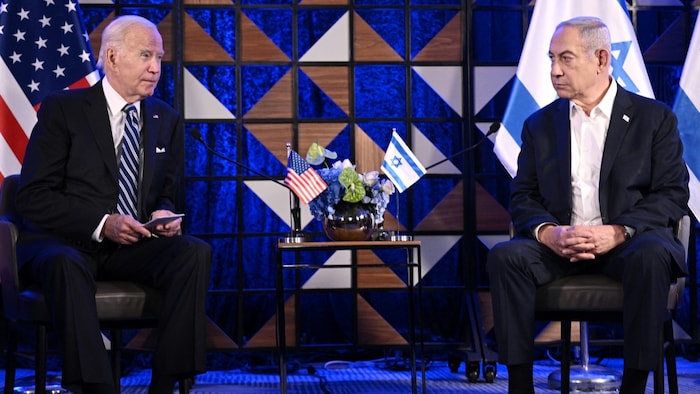 US-Präsident Joe Biden (li.) und Israels Ministerpräsident Benjamin Netanyahu sind sich nicht ...