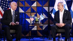 Von links: US-Präsident Joe Biden und Israels Ministerpräsident Benjamin Netanyahu (Bild: AFP)