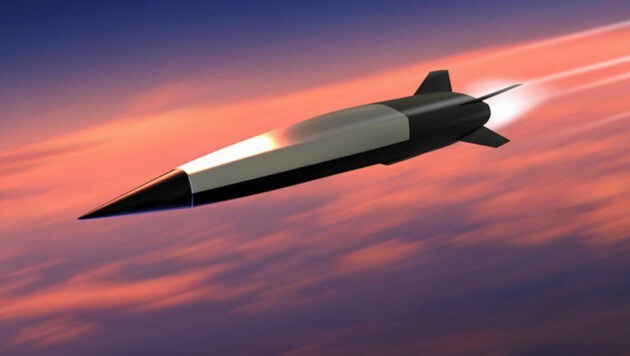 Künstlerische Illustration des US-Rüstungskonzerns Raytheon: Hyperschall-Marschflugkörper nähern sich ihrem Ziel mit mehr als fünffacher Schallgeschwindigkeit. (Bild: Raytheon)