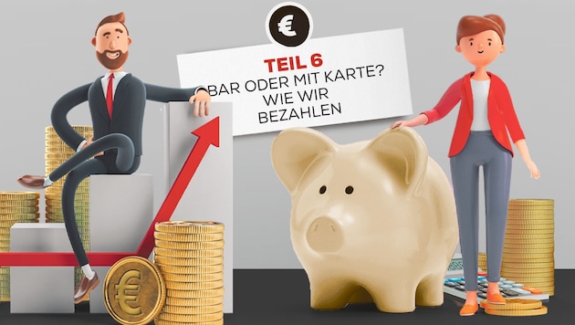 Bar oder mit Karte? Die Art und Weise, wie wir Österreicher bezahlen, verändert sich. (Bild: Krone KREATIV, stock.adobe.com)