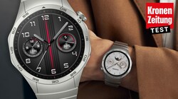 Huawei Watch GT 4: Nur schön oder auch smart? (Bild: Huawei, Krone KREATIV)