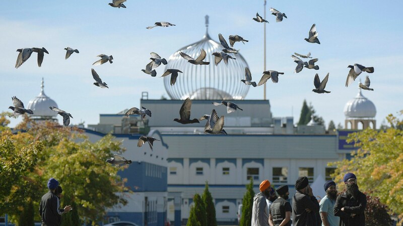 Vor diesem Sikh-Tempel in Vancouver wurde Hardeep Singh Nijjar im Juni erschossen. (Bild: AP)