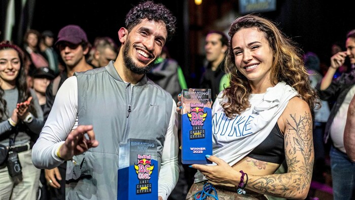 Lokalmatador Khalil (li.) und die gebürtige Ukrainerin Stefani, die in London lebt, ...