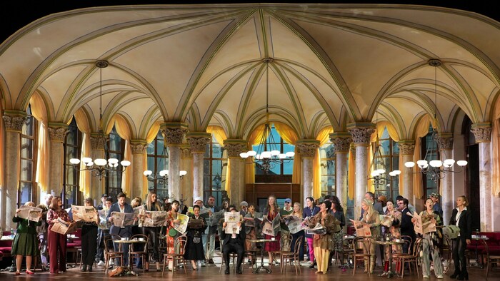 Theodora im Café Central: David Portillo (Septimius), Arnold Schoenberg Chor