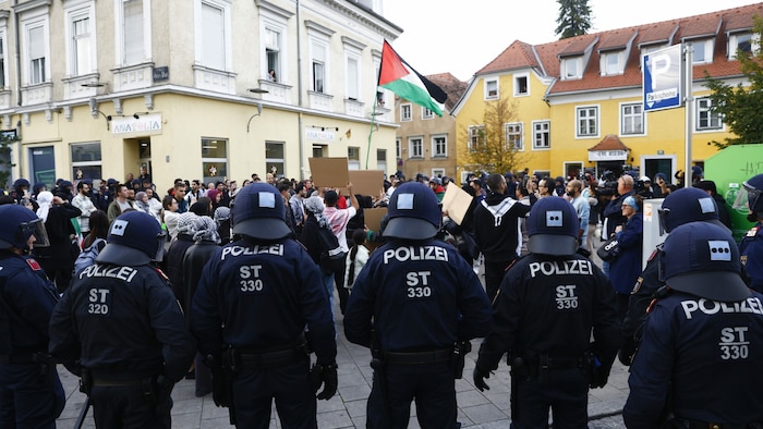 Pro-Palästina-Demo am 20. Oktober 2023 in Graz-Gries