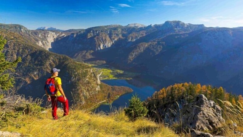 Wunderbarer Seeblick vom Schneidkogel und Abstecher in das Salzbergwerk. (Bild: (c) Uwe Grinzinger, www.agentur-bergwerk.at)