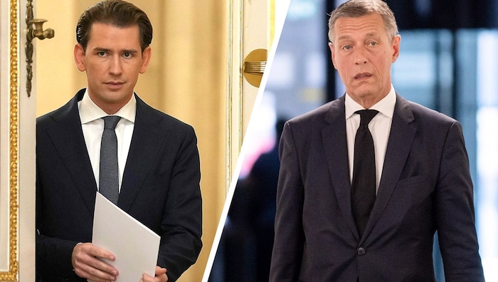 Altkanzler Sebastian Kurz (links) und Christian Pilnacek (rechts)