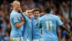 Manchester City konnte sich gegen die Gäste aus Brighton durchsetzen. (Bild: Tim Goode/PA via AP)