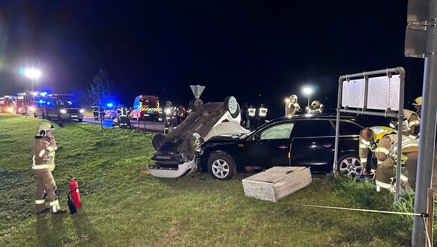 Das Auto des Türken hat sich durch die Wucht des Aufpralls überschlagen.