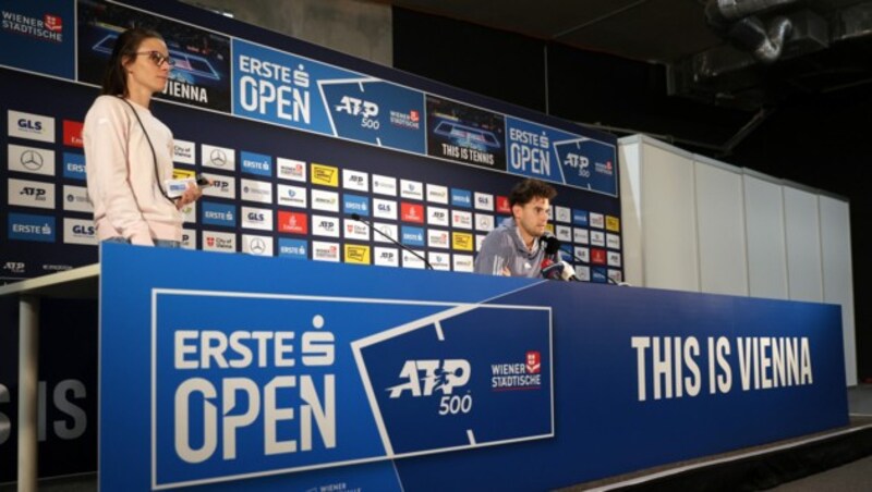 Dominic Thiem bei einer Medienrunde im Vorfeld der Erste Bank Open in Wien. (Bild: GEPA pictures)