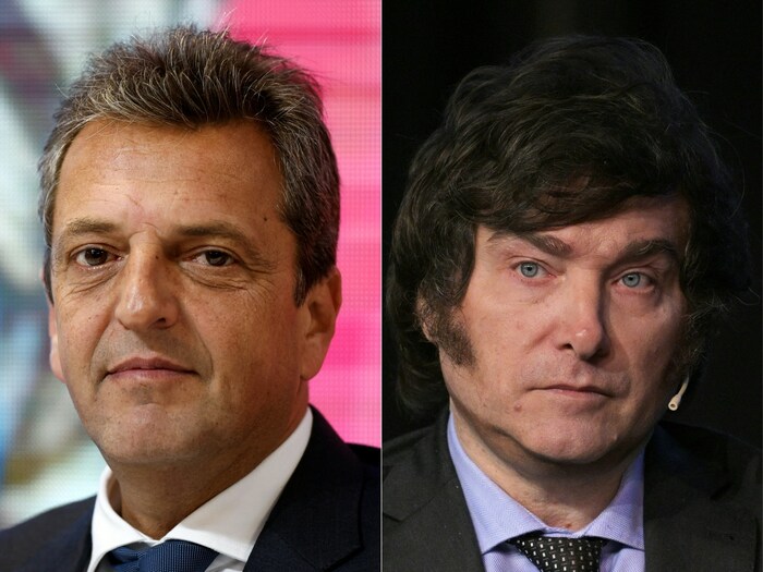 Der Wirtschaftsminister von der linken Unión por la Patria (Vaterlandsunion) Sergio Massa ...