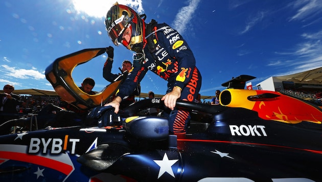 Max Verstappen klagte über die Bremsen seines Red-Bull-Boliden. (Bild: AFP/GETTY IMAGES/Mark Thompson)