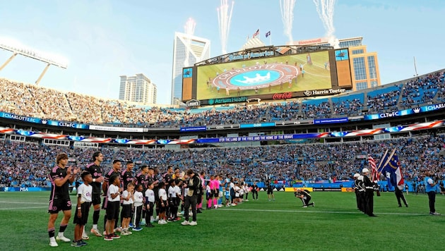 Ausnahmezustand bei Messis Auftritt in Charlotte. Mehr als 66.000 Zuschauer kamen ins Stadion.