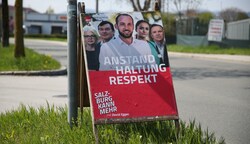 Ein solches Wahlplakat der Salzburger SPÖ zur Landtagswahl brachte den Angeklagten in Rage. (Bild: Tröster Andreas)