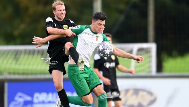Oberglans David Tamegger (li.) zog gegen Aleksander Malivojevic und Moosburg den Kürzeren.