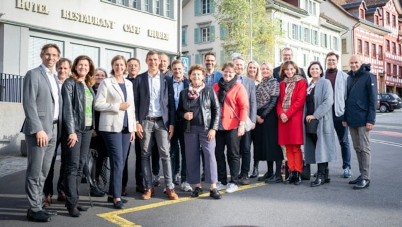 Die steirische Delegation in Lichtensteig (Bild: Purgstaller/Land Steiermark)