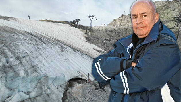 FIS-Präsident Johan Eliasch bietet viel Angriffsfläche für Kritiker. Der frühe Saisonstart in Sölden reiht sich in das Bild der Rücksichtslosigkeit gegenüber der Natur ein. (Bild: Christof Bierbaumer, Greenpeace, Krone kreativ)