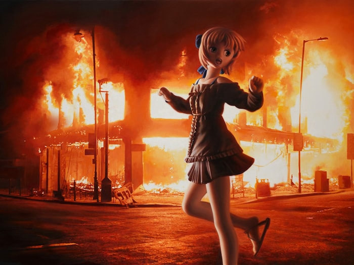 Gottfried Helnwein, The Disasters of War 76, 2020 Öl und Acryl auf Leinwand