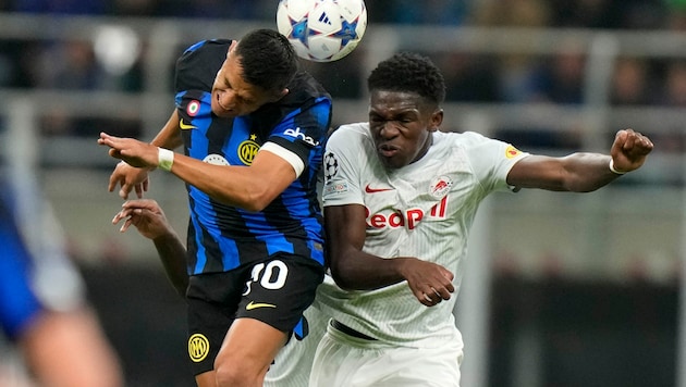 Beinahe hätte es für Red Bull Salzburg gegen Inter Mailand zu einem Remis gereicht … (Bild: Associated Press)
