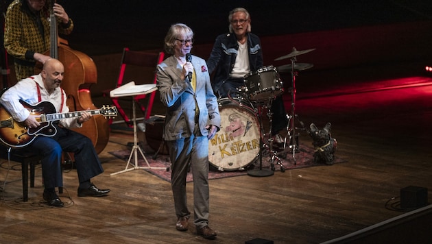 Die „singende Herrentorte“ Helge Schneider mit seinen Spießgesellen (Bild: Wiener Konzerthaus / Carlos Suarez)