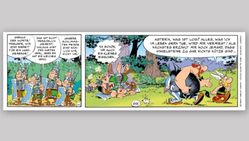 (Bild: Asterix® - Obelix® - Idefix® / © 2023 Hachette Livre/ Goscinny - Uderzo, Krone KREATIV)