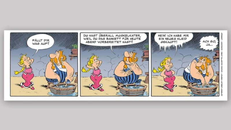 (Bild: Asterix® - Obelix® - Idefix® / © 2023 Hachette Livre/ Goscinny - Uderzo, Krone KREATIV)