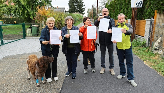 Die Anrainer in Murfeld haben Unterschriften gesammelt. (Bild: Christian Jauschowetz)