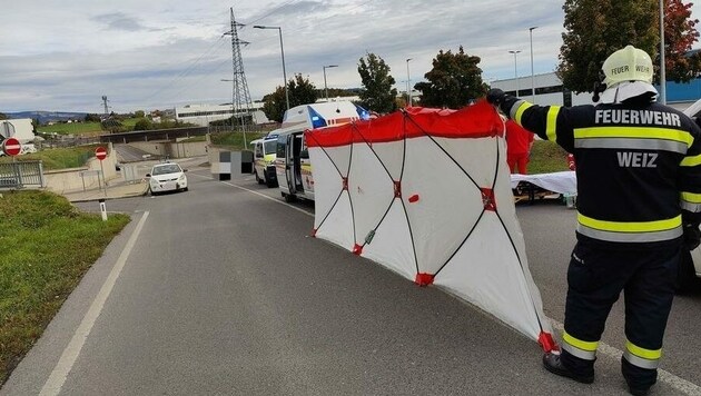 Die Stadtfeuerwehr Weiz war an der Unfallstelle mit 15 Mann im Einsatz.