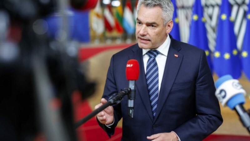 Bundeskanzler Karl Nehammer (ÖVP) hat ein „entschlossenes Vorgehen“ gegen die Hamas gefordert. (Bild: APA/BKA/ANDY WENZEL)