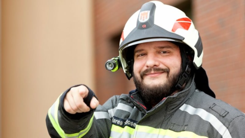 Rares Tudose ist auch deshalb bei der Feuerwehr aktiv, weil er Vorarlberg etwas zurückgeben will. (Bild: Mathis Fotografie)