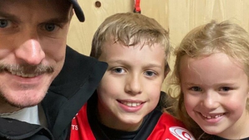 Lamoureux mit den Kids Henri und Leah (Bild: ZVG)