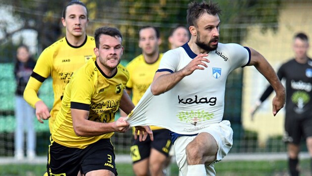 Griffens Mathias Preschern (li.) musste Miha Kacar und Gallizien im Derby den Vortritt lassen.