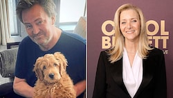 Lisa Kudrow (60) spielte in der Serie „Phoebe“. Jetzt will sie Perrys Hund „Alfred“, den er vor drei Jahren aus dem Tierschutz adoptierte, nehmen. (Bild: Instagram/Matthew Perry, APA/Getty Images via AFP/GETTY IMAGES/KEVIN WINTER)