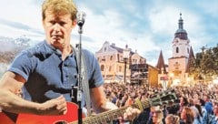 Weltstar James Blunt wird 2024 die idyllische Bühne vor dem Kremser Steiner Tor rocken. Gibt es keine Einigung bei der Lustbarkeitsabgabe, könnte es der Schlussakt für das beliebte Fest an einem Standort in Krems gewesen sein. (Bild: Matthias Streibel, Ulrich Stamm, Krone KREATIV)