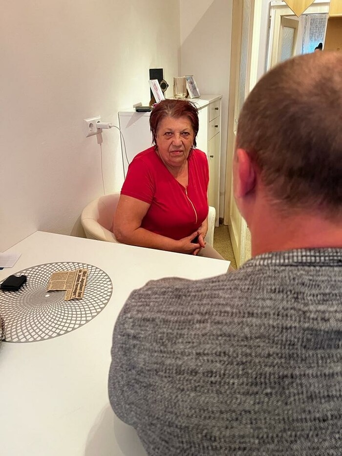 Slavica K. im Gespräch mit „Krone“-Redakteur Klaus Loibnegger.