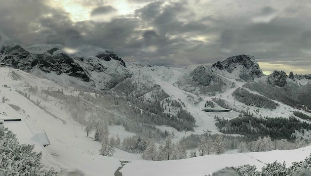 In den Bergen, wie hier am Nassfeld, sorgten die Niederschläge für eine winterliche Atmosphäre. (Bild: www.it-wms.com)