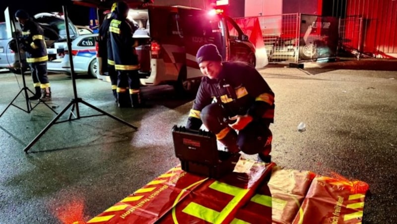 Auch Drohnen waren im Einsatz. (Bild: FF Mondsee)