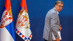 Präsident Aleksandar Vučić hat am Mittwoch das serbische Parlament aufgelöst.  (Bild: APA/AP Photo/Darko Vojinovic, File)