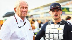 Helmut Marko (li.) mit seinem inzwischen dreifachen Champion Max Verstappen. (Bild: 2023 Getty Images)