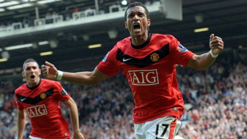 Nani kickte von 2007 bis 2014 für die „Red Devils“. (Bild: PAUL ELLIS / AFP)