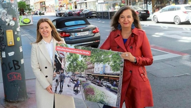 Vor einem Jahr waren sich Bezirksvorsteherin Silvia Jankovic (links) und Stadträtin Ulli Sima verkehrspolitisch noch einig. Nun herrscht Schweigen. (Bild: SPÖ/Christian Fürthner)