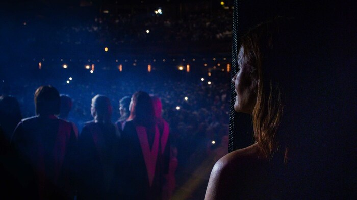 Andrea Berg kurz vor dem Auftritt