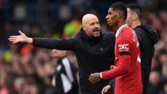 Erik ten Hag war mit Rashfords Partyplänen überhaupt nicht einverstanden. (Bild: APA/AFP/Oli SCARFF)