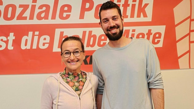 Spitzenkandidat Tobias Schweiger und Bundeslistenzweite Bettina Prochaska (Bild: Christian Jauschowetz)